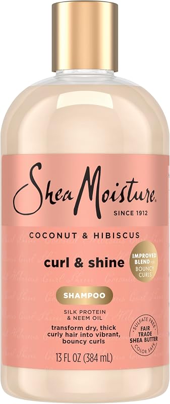 SheaMoisture Coconut & Hibiscus Curl & Shine Shampoo 384 ml sulfaatiton shampoo