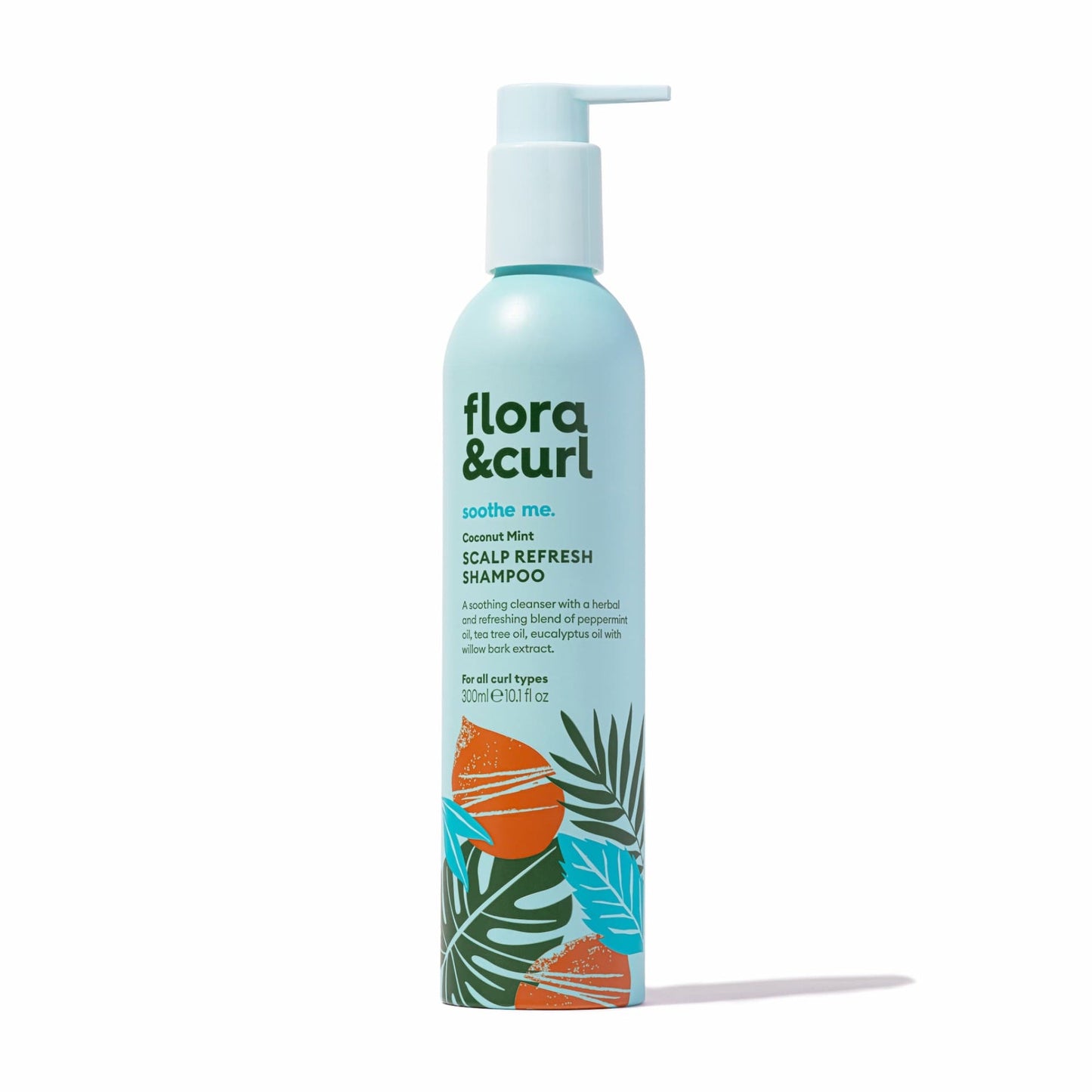 Flora & Curl Coconut Mint Scalp Refresh Shampoo hiuspohjaa rauhoittava shampoo